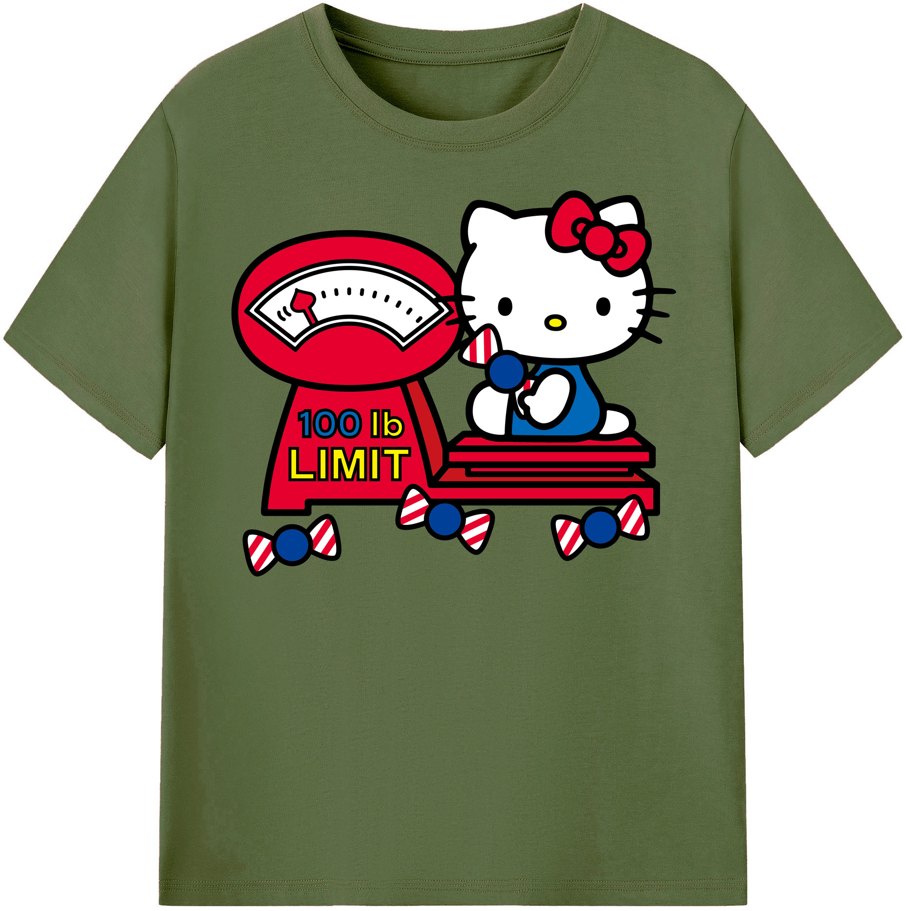 （画像用） Hello Kitty ハローキティ 綿100％半袖Tシャツ（フロントプリント）